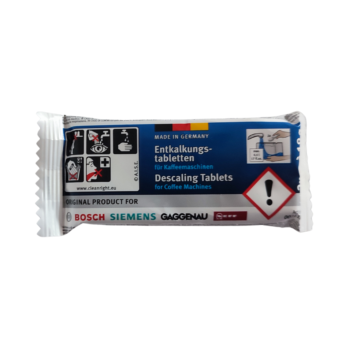 Pastillas Descalcificantes Bosch - empaque