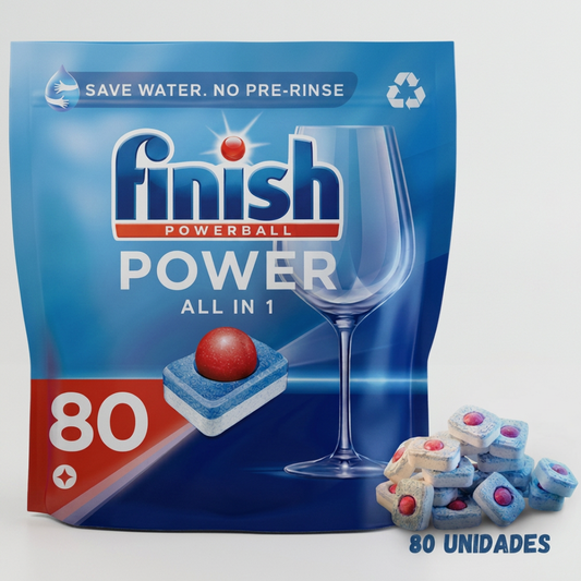 Detergente Finish Powerball All In 1 Max 80